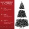 Best Choice Products Artificial Frosted Christmas Tree, Premium Pre-Lit Spruce Design, Dense Branches – Black Spruce